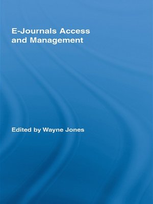 cover image of E-Journals Access and Management
